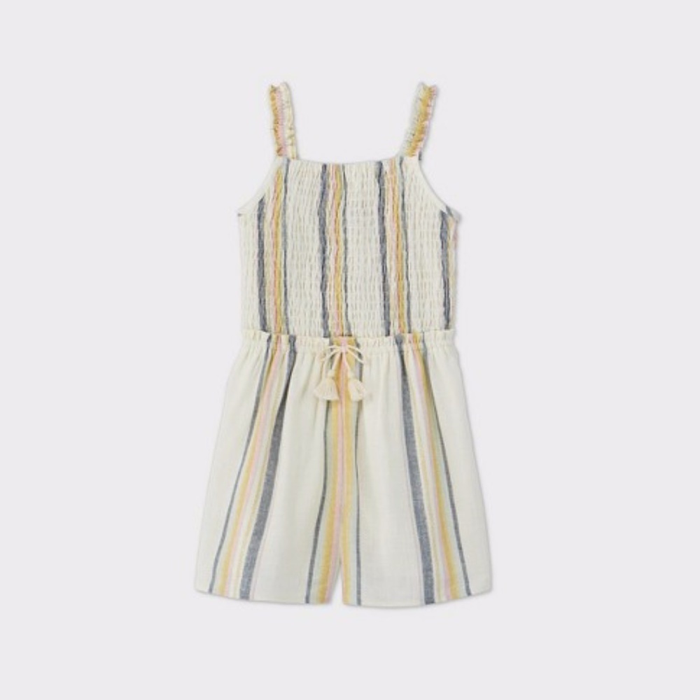 Tie-Front Striped Romper - art class™